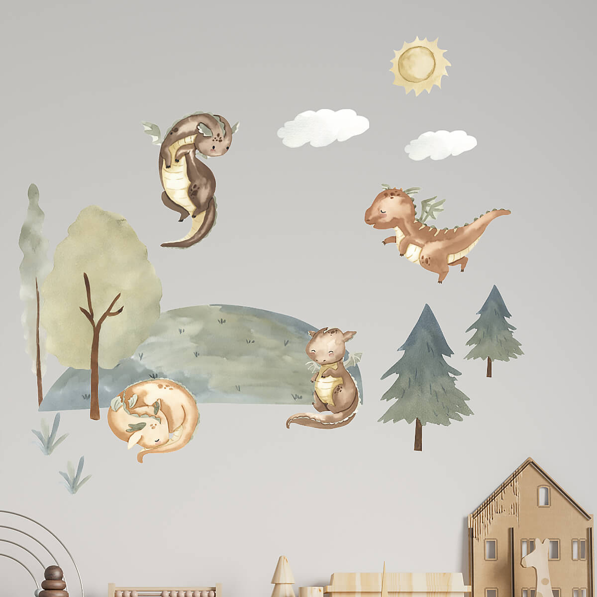 Väggdekor Drakar
