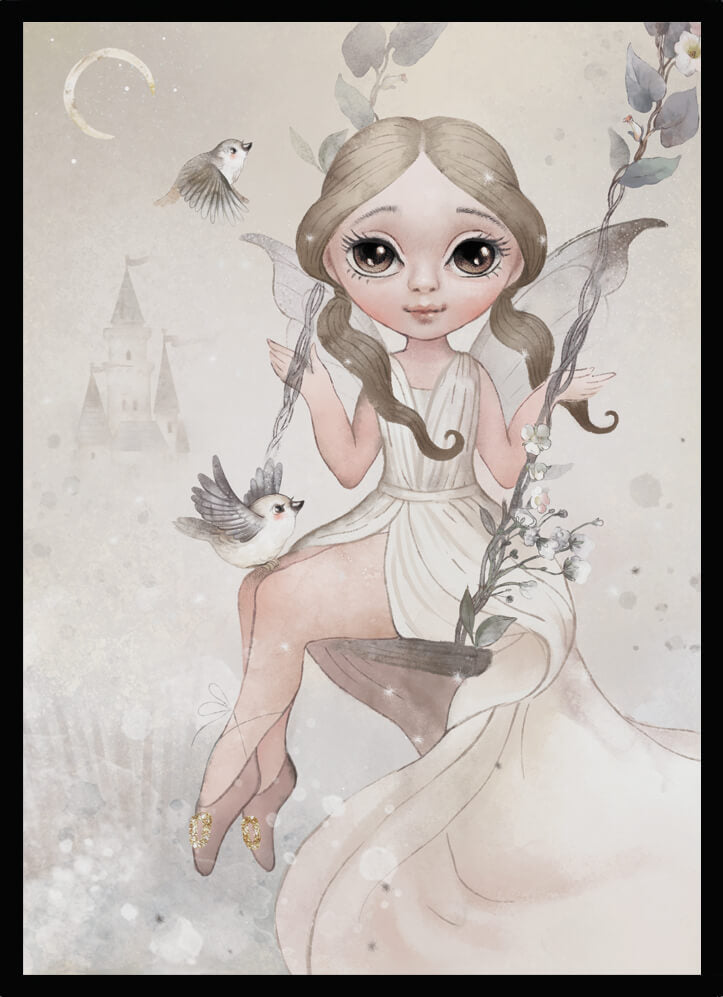 Poster on a swing