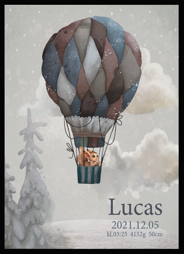 Namntavla Air balloon - Dekortorget