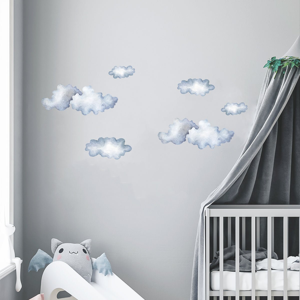 Väggdekor Moln blå - Dekortorget