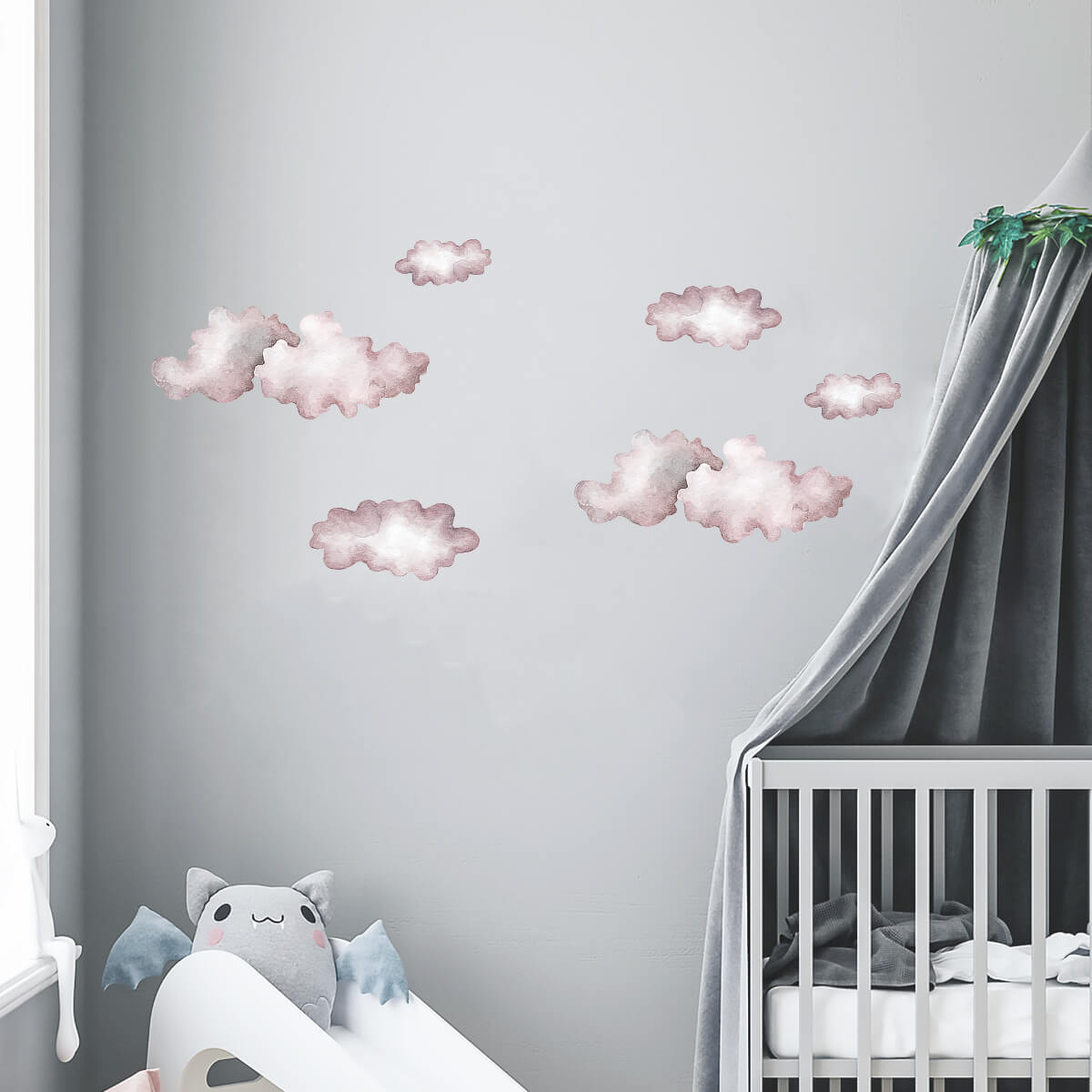 Väggdekor Moln rosa - Dekortorget