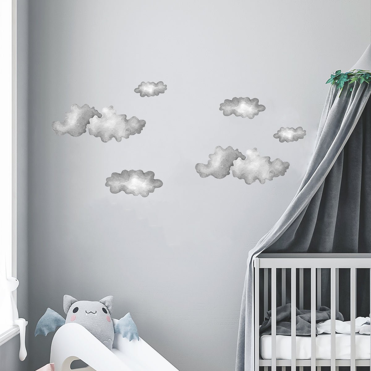 Väggdekor Moln grå - Dekortorget