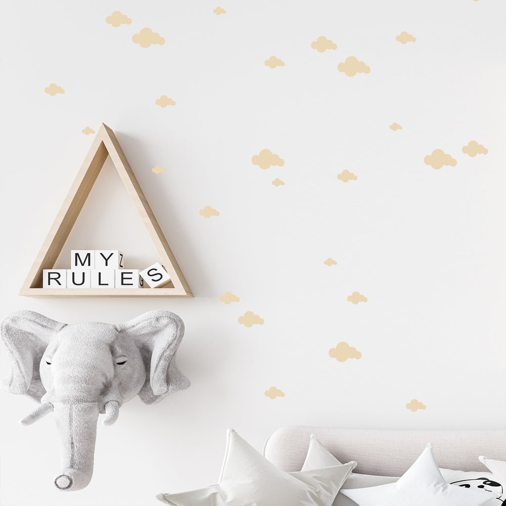 Väggdekor moln beige - olika storlekar - Dekortorget