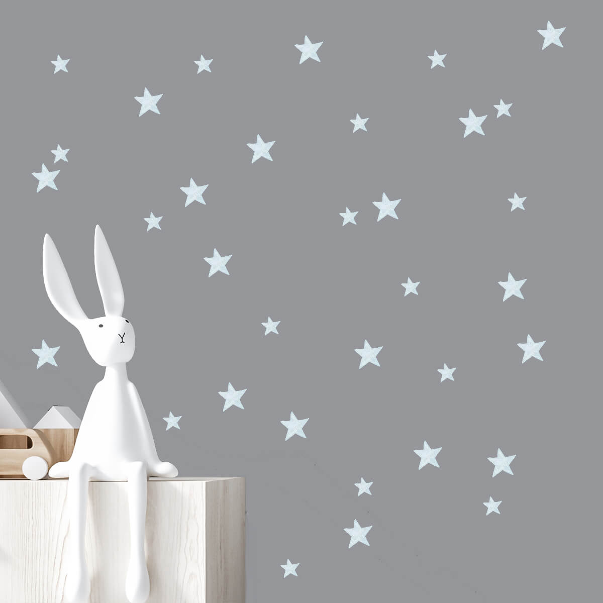 Väggdekor stjärnor blå - Dekortorget