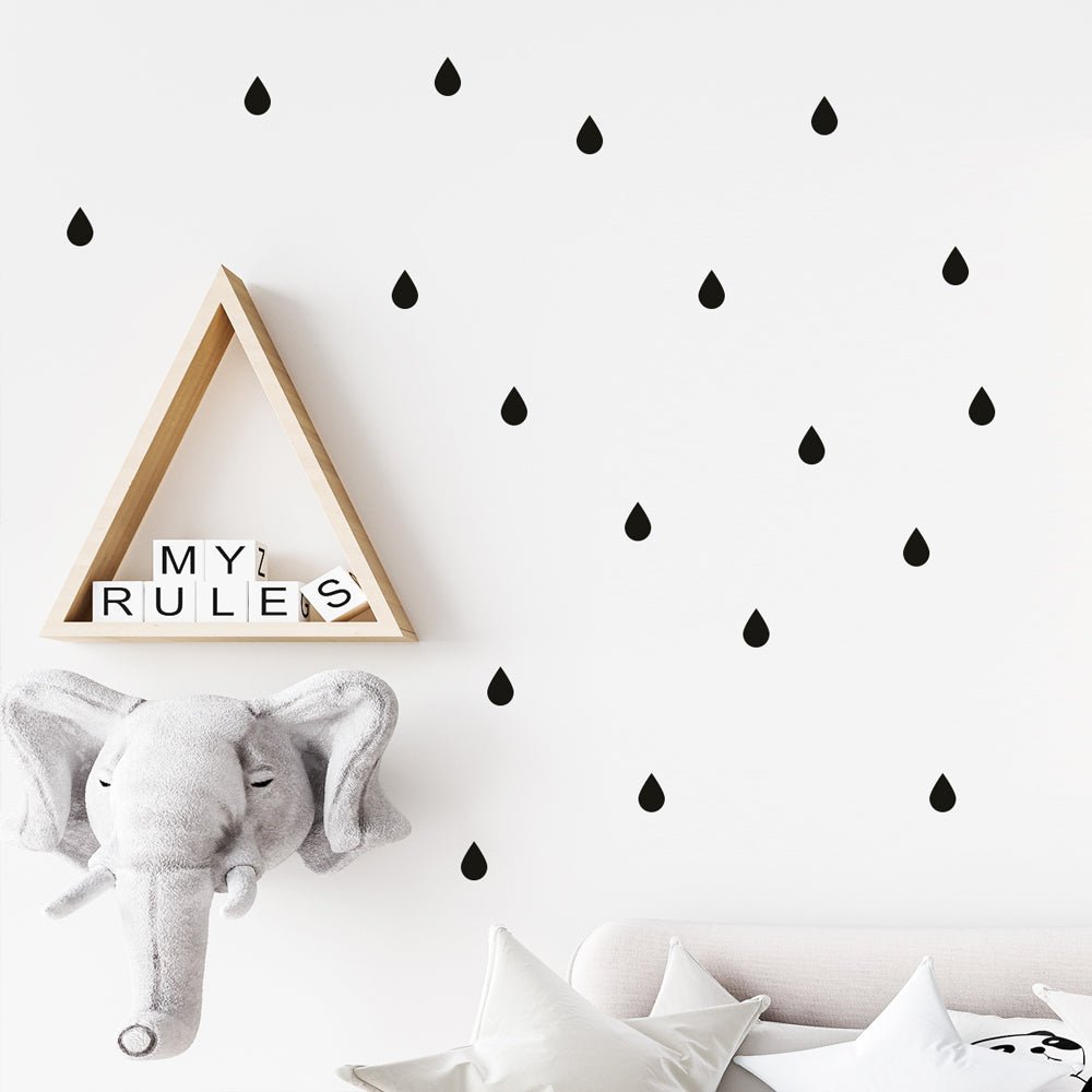 Väggdekor droppar - ministickers - Dekortorget