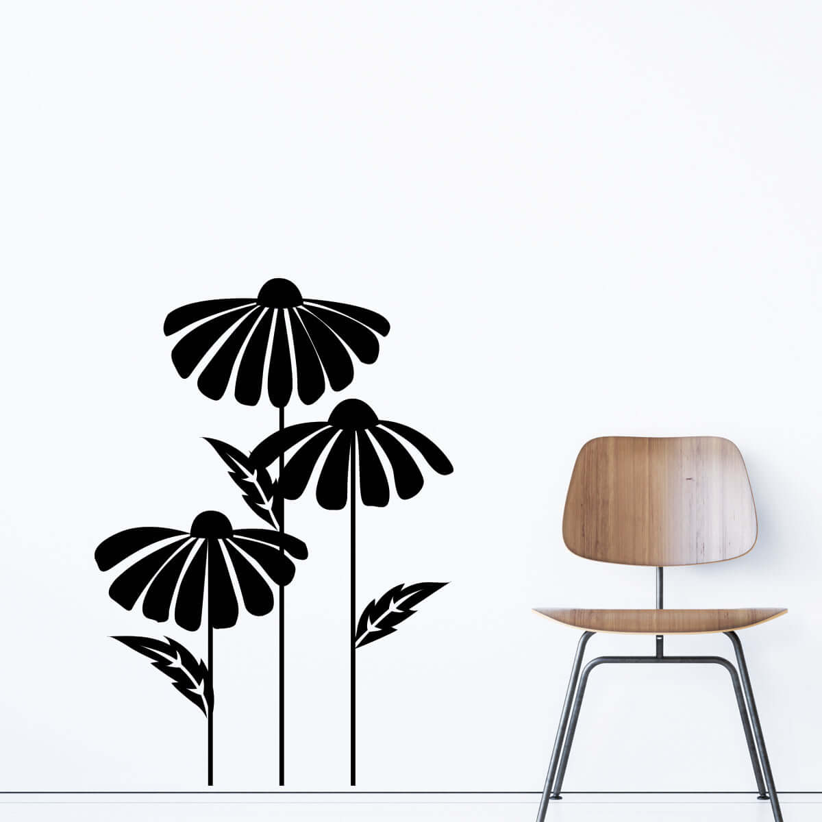 Väggdekor retroblommor