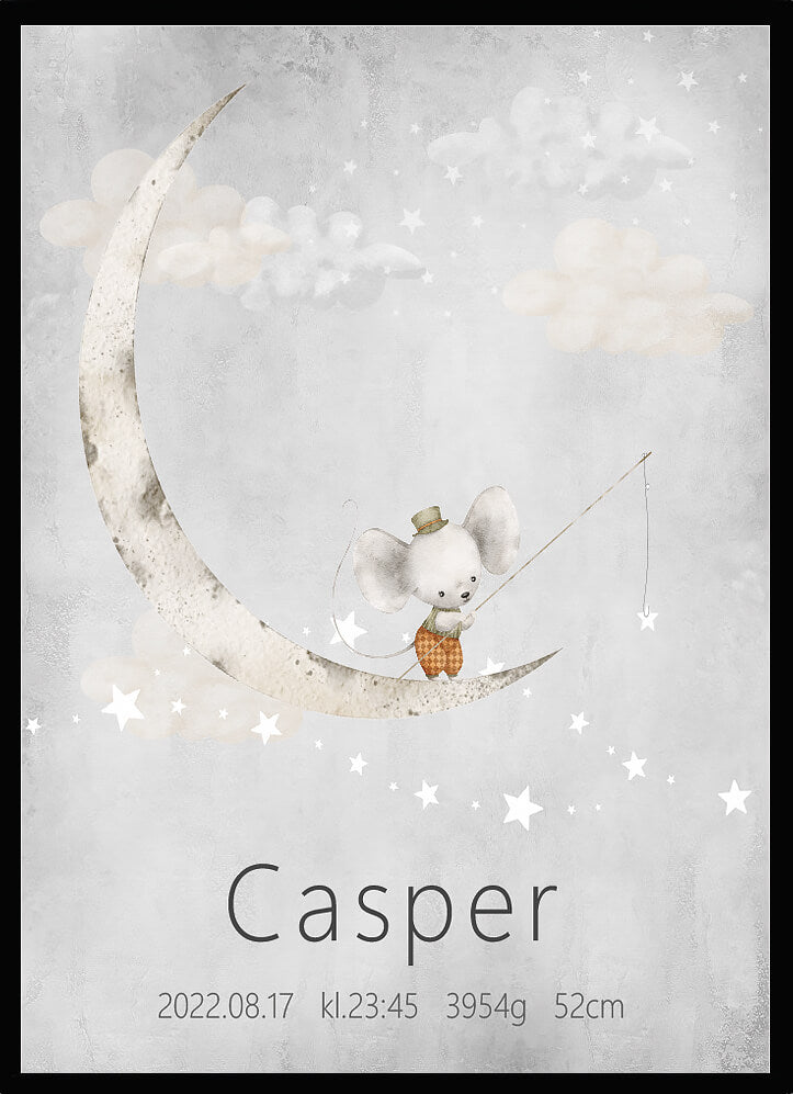 Namntavla Mus och måne - Dekortorget