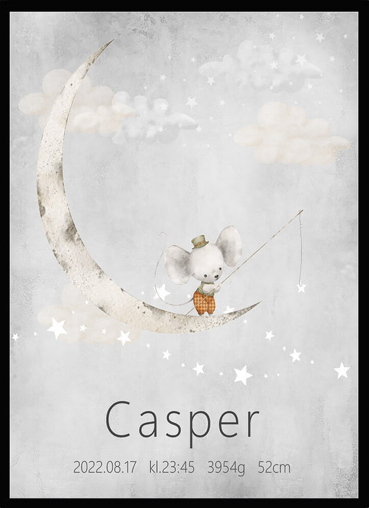 Namntavla Mus och måne - Dekortorget