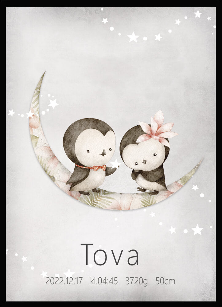 Namntavla Ugglor på månen - Dekortorget