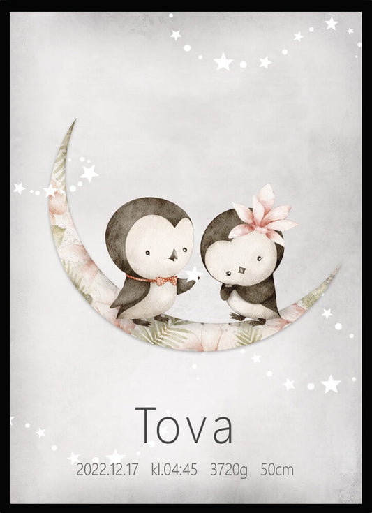 Namntavla Ugglor på månen - Dekortorget