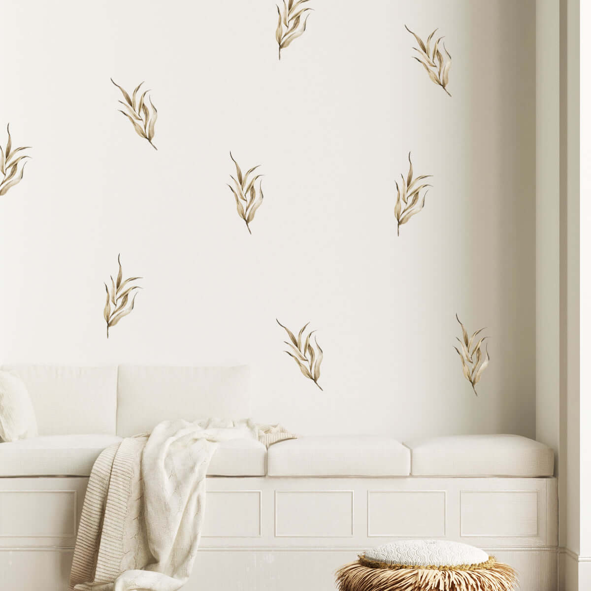 Väggdekor Blad beige