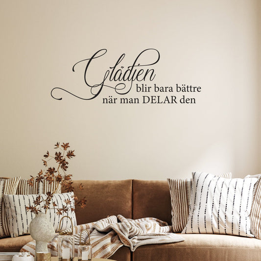 Väggord Glädjen - Dekortorget