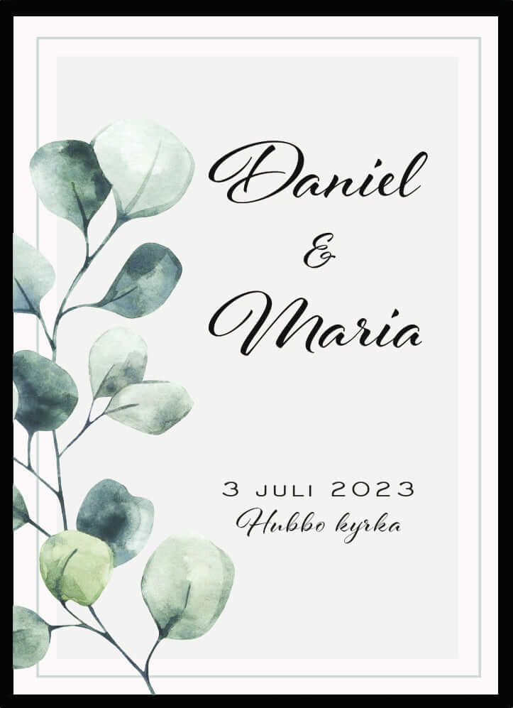 Bröllopstavla Eukalyptus - Dekortorget