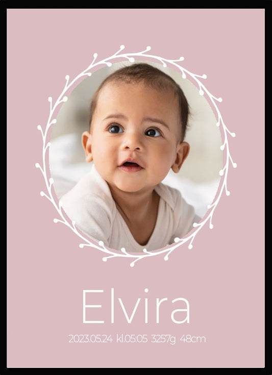 Namntavla Eget foto - rosa - Dekortorget
