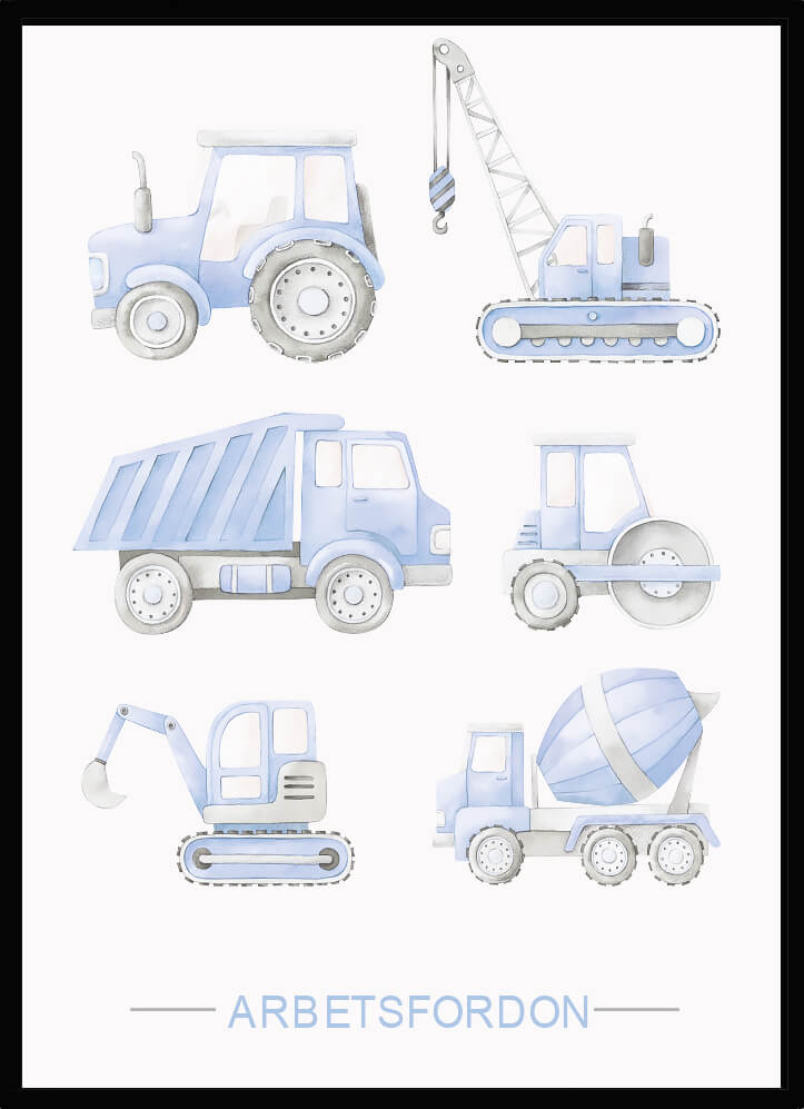 Poster Arbetsfordon - Dekortorget
