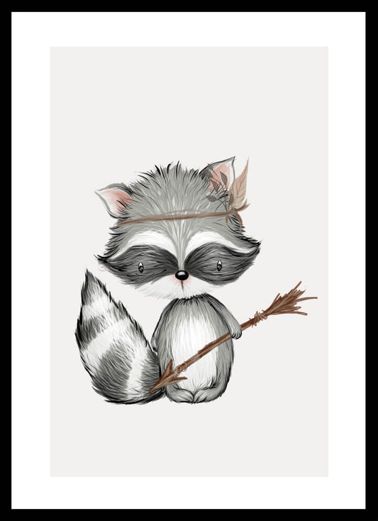 Poster Racoon - Dekortorget