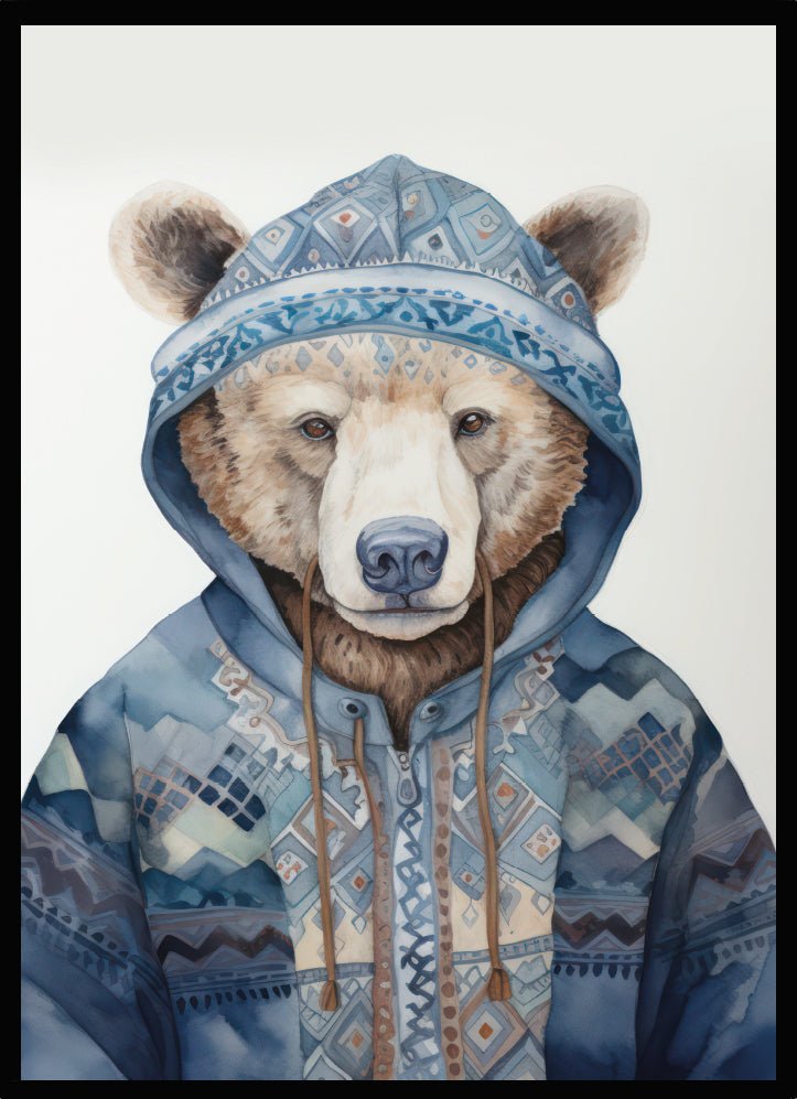 Poster Bear Blue - Dekortorget