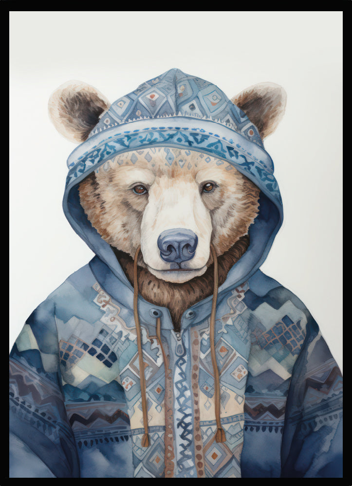 Poster Bear Blue