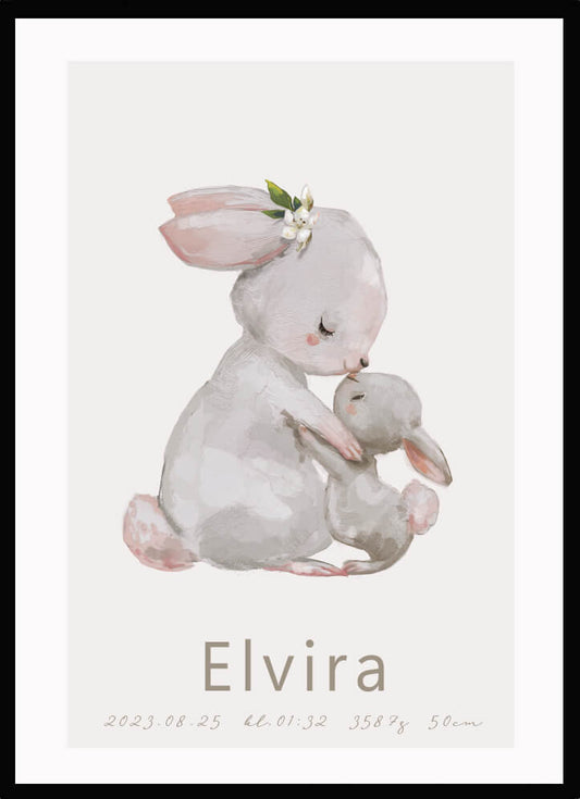 Namntavla rabbit kiss - Dekortorget