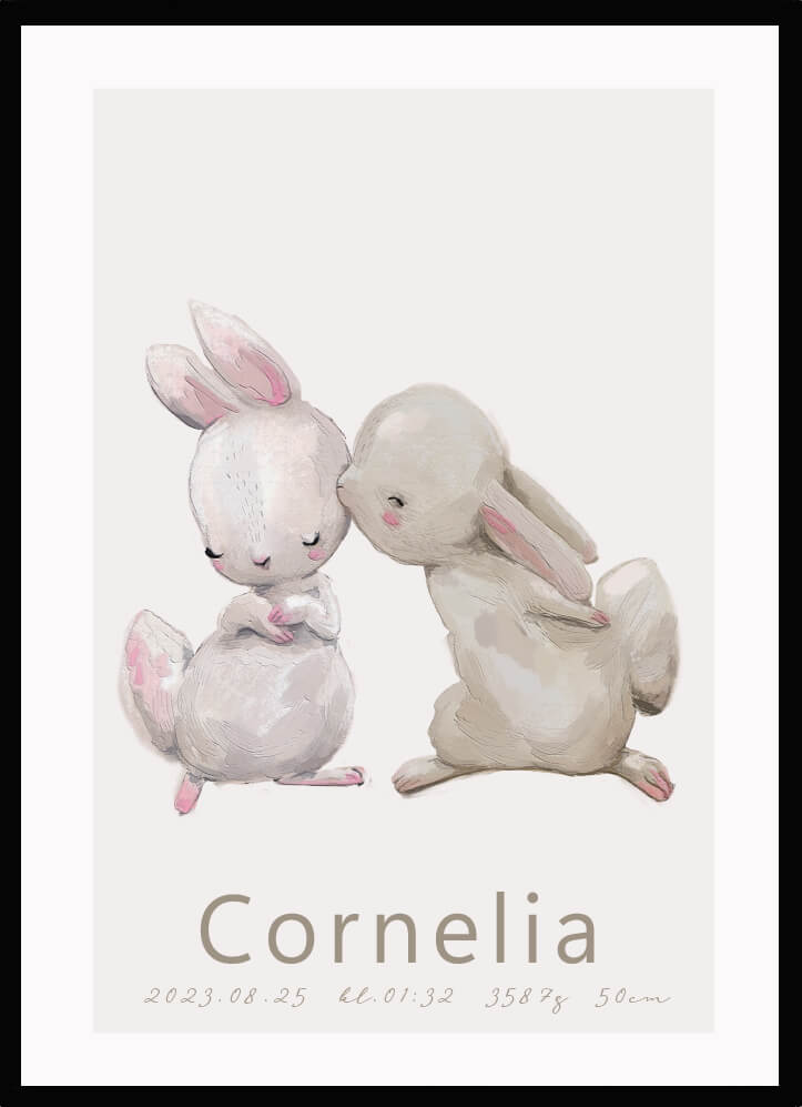 Namntavla rabbit love