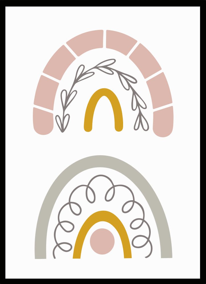 Poster retro regnbågar - Dekortorget