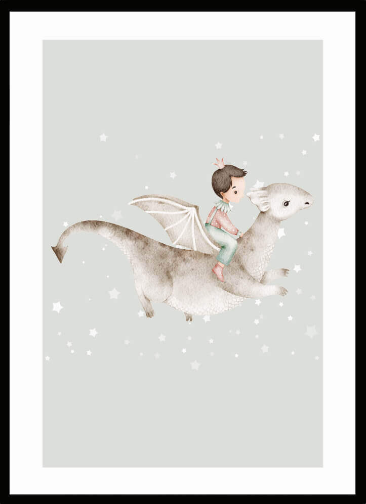 Poster Riddare & drake - Dekortorget