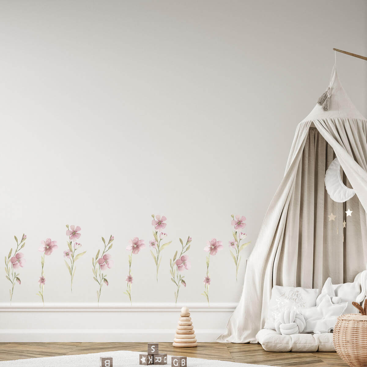 Väggdekor blommor på stjälk