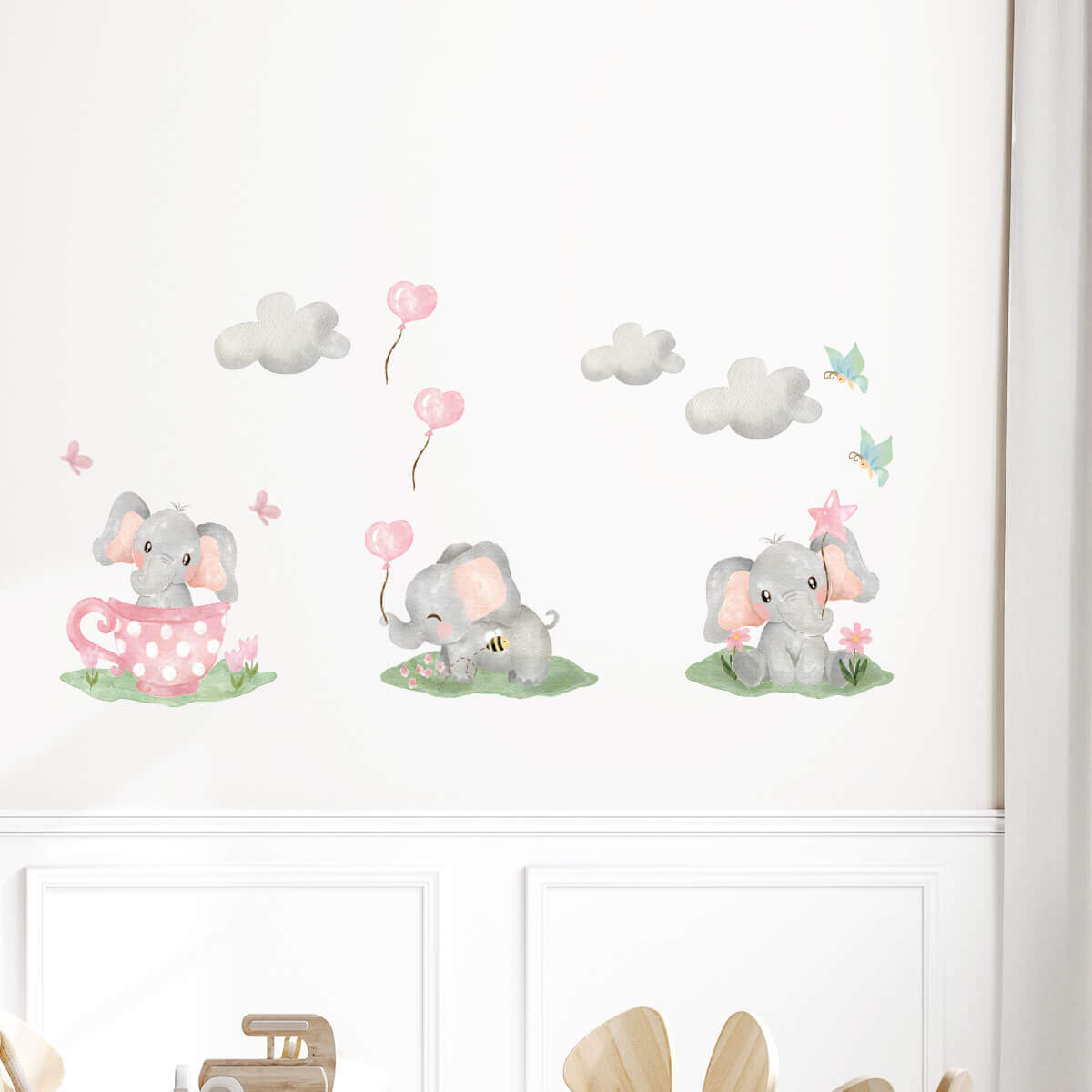 Väggdekor Baby elefanter - Dekortorget