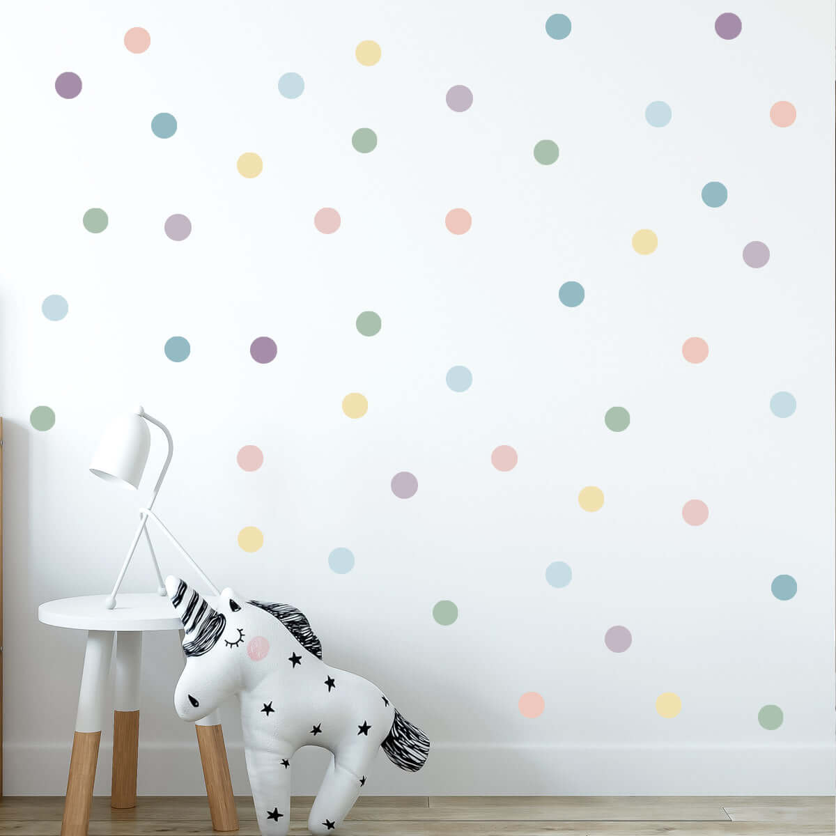 Väggdekor Prickar pastell - Dekortorget
