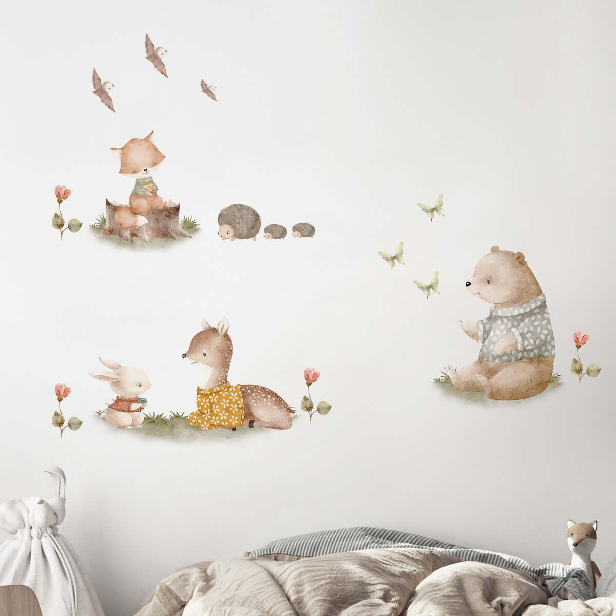 Väggdekor Djur tea time - Dekortorget
