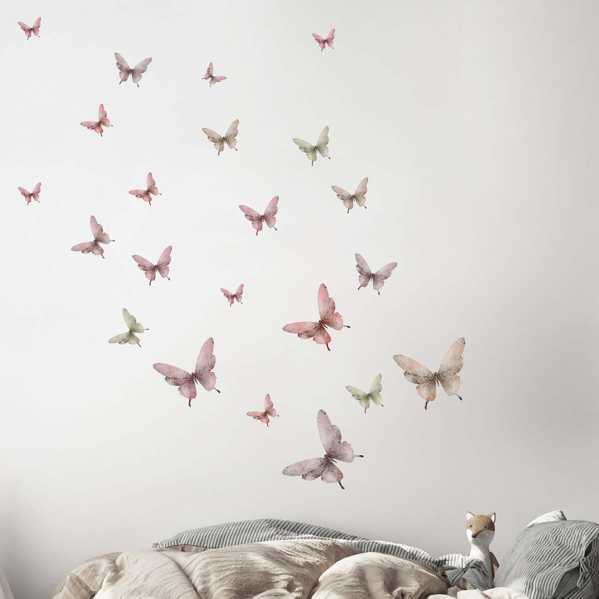 Väggdekor Fjärilar vattenfärg - Dekortorget