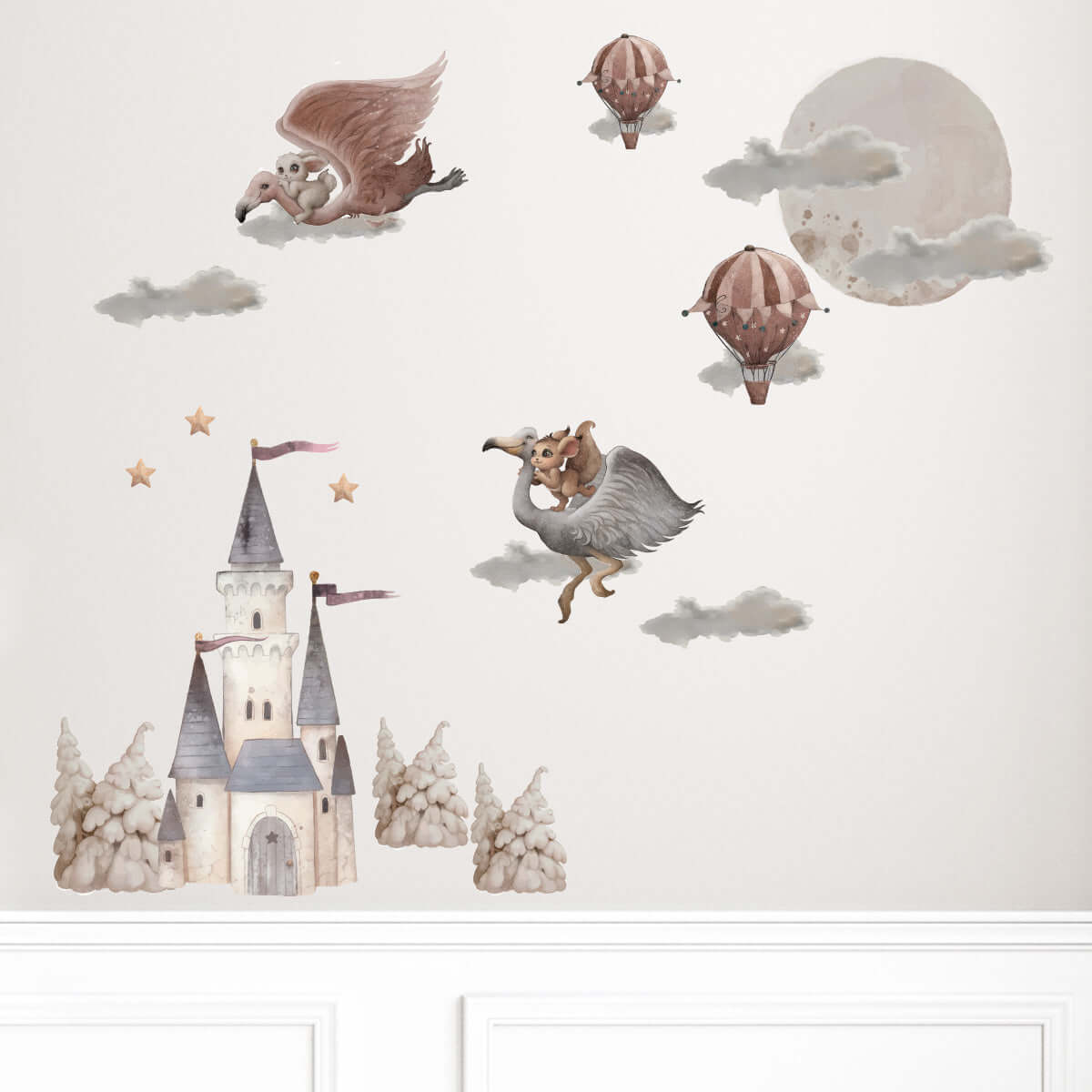 Väggdekor XL flying with friends - Dekortorget