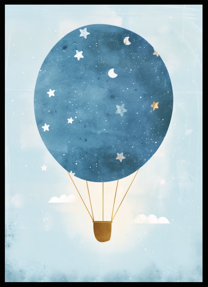 Poster Space airballoon - Dekortorget