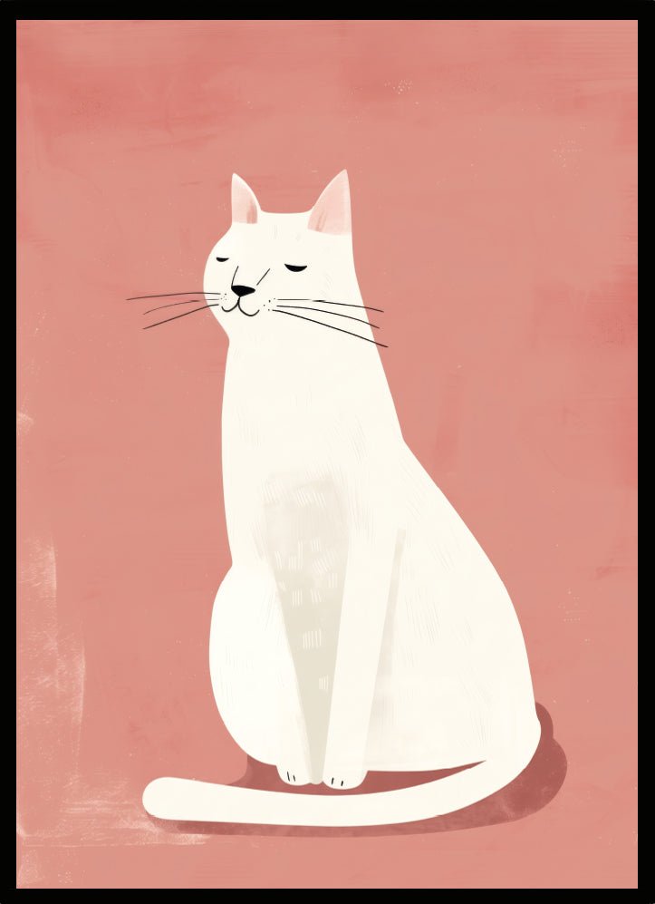 Poster cat pink - Dekortorget