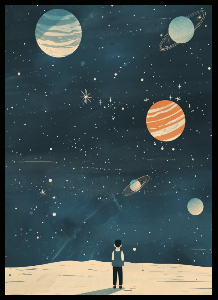 Poster Planets and stars - Dekortorget