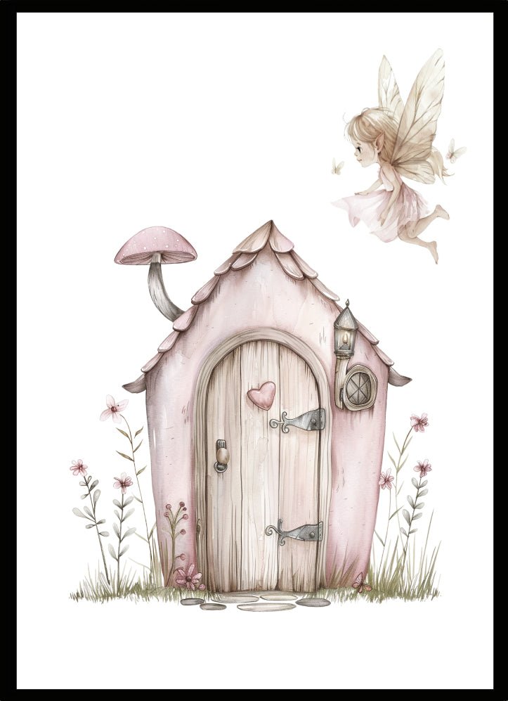 Poster Fairy & house - Dekortorget