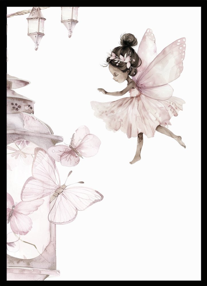 Poster Fairy & lantern - Dekortorget