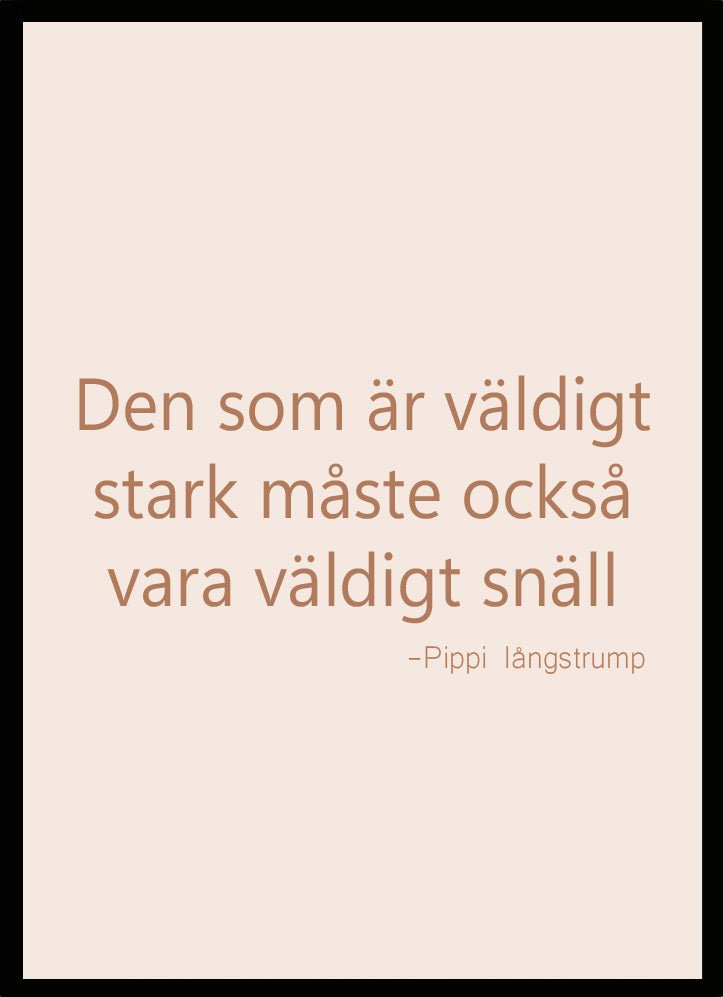 Poster Citat Pippi - Dekortorget