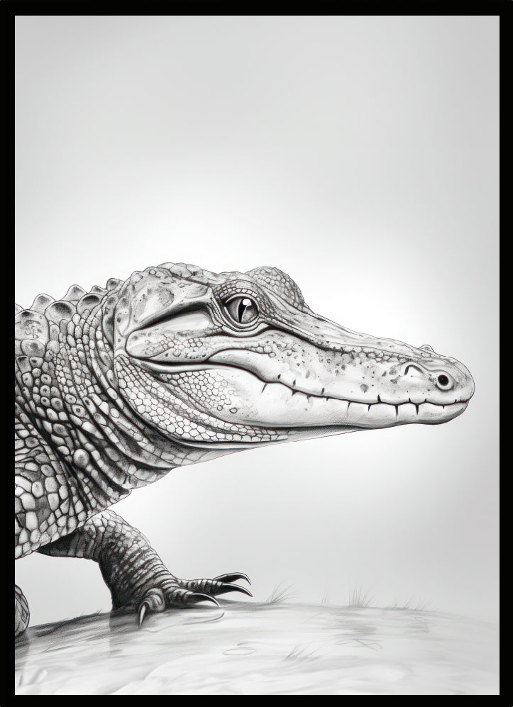 Poster Aligator B&W
