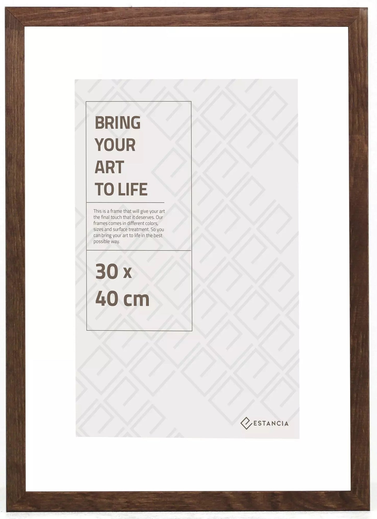 Galant VALNÖT med plexiglas 30x40 - Dekortorget