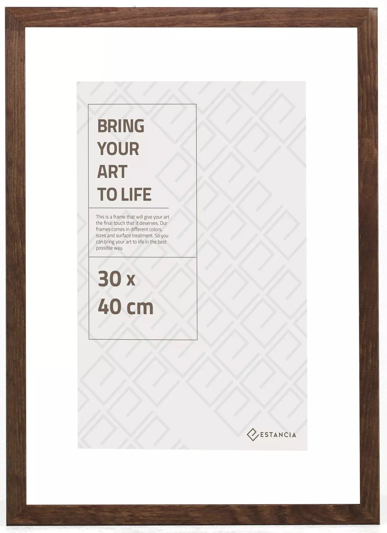 Galant VALNÖT med plexiglas 30x40 - Dekortorget