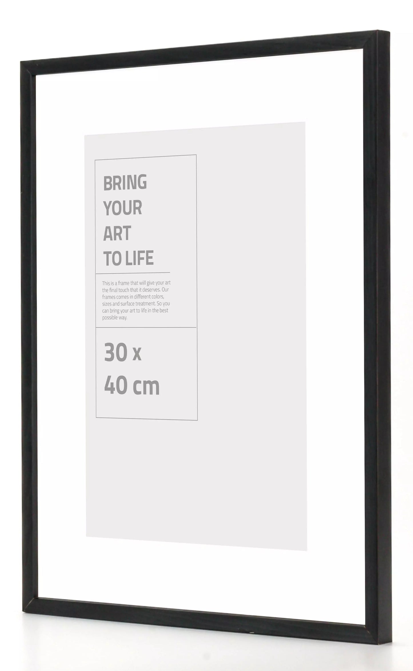 OSLO SVART med plexiglas 30x40 - Dekortorget