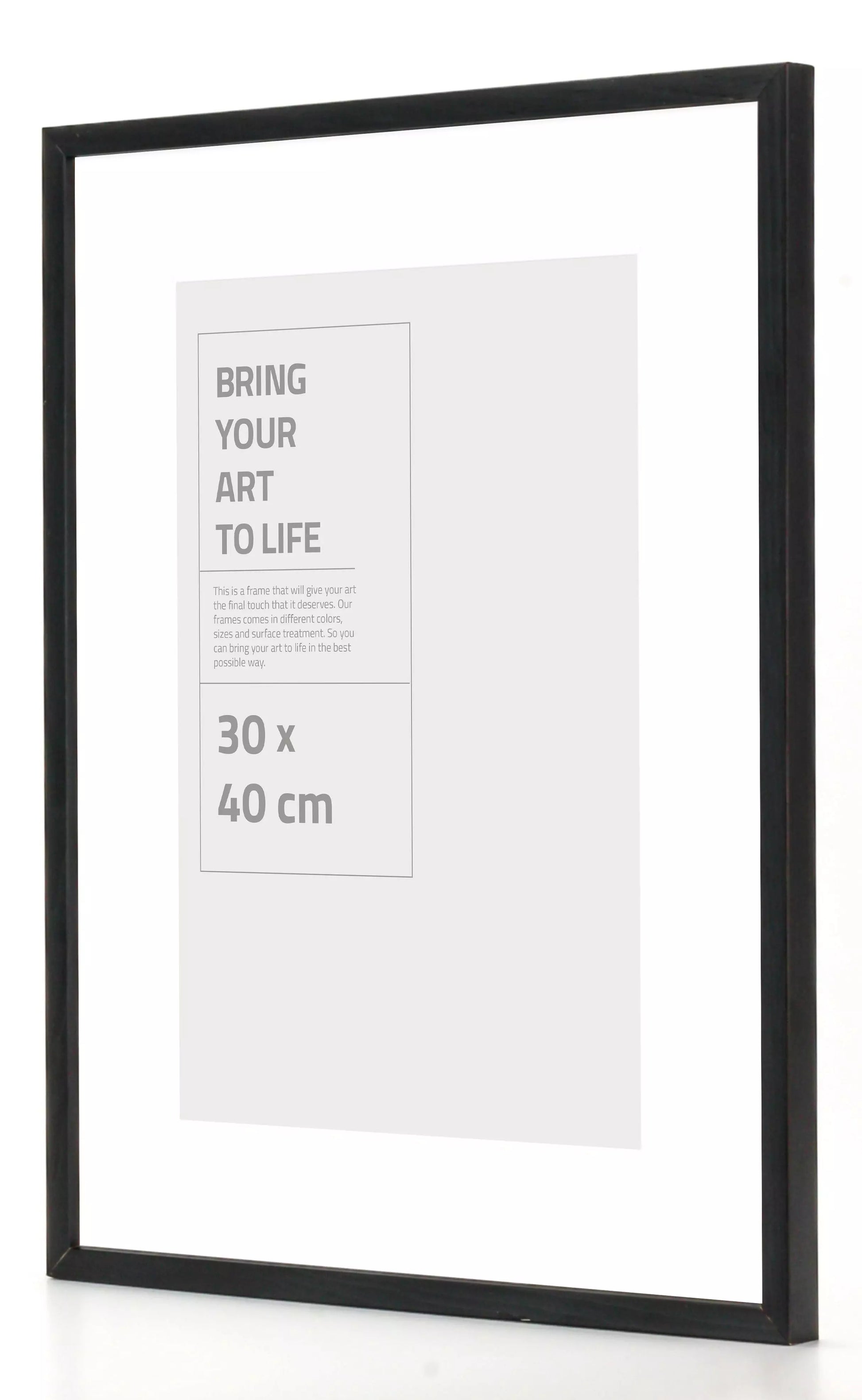 OSLO SVART med plexiglas 30x40 - Dekortorget