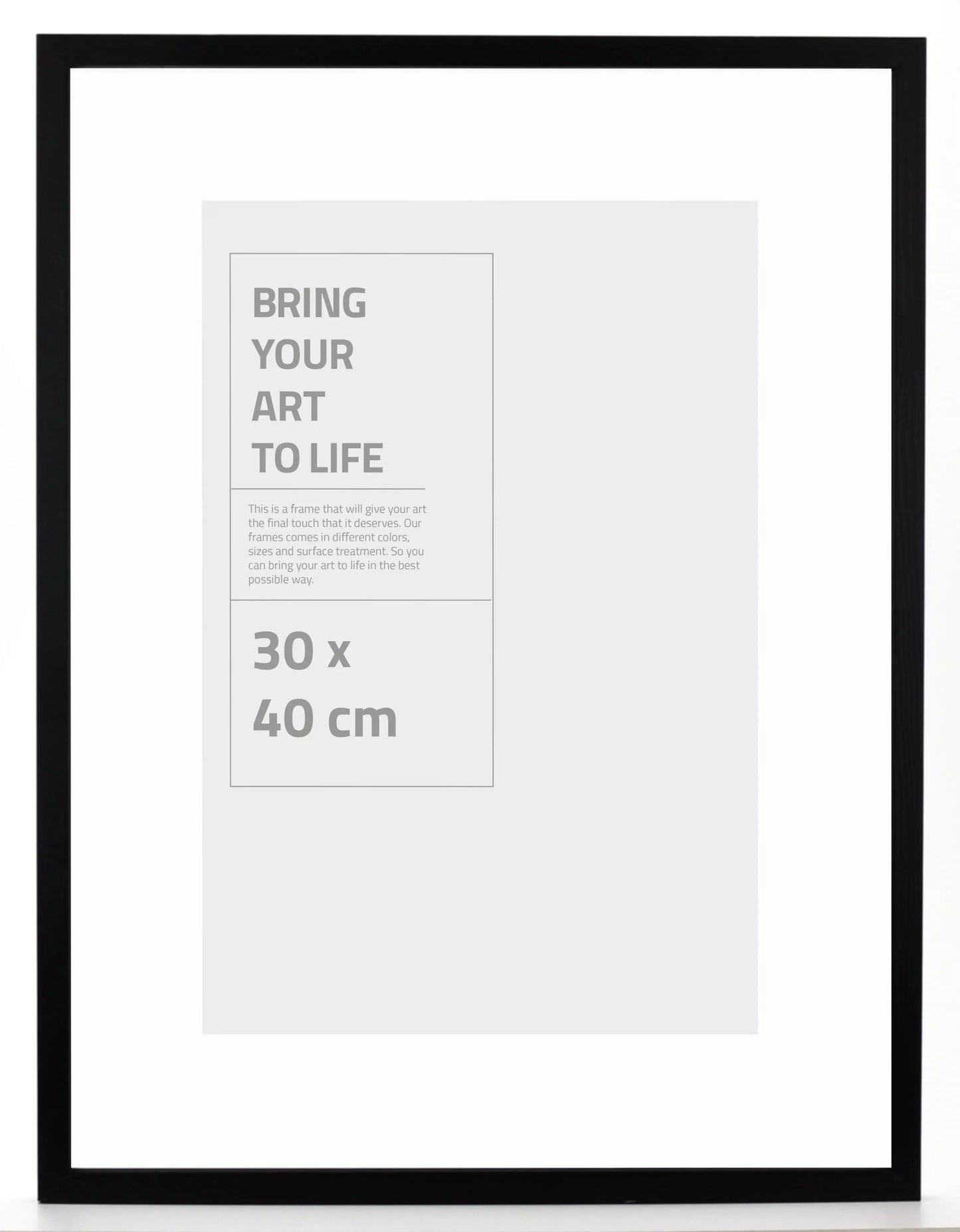 OSLO SVART med plexiglas 30x40 - Dekortorget