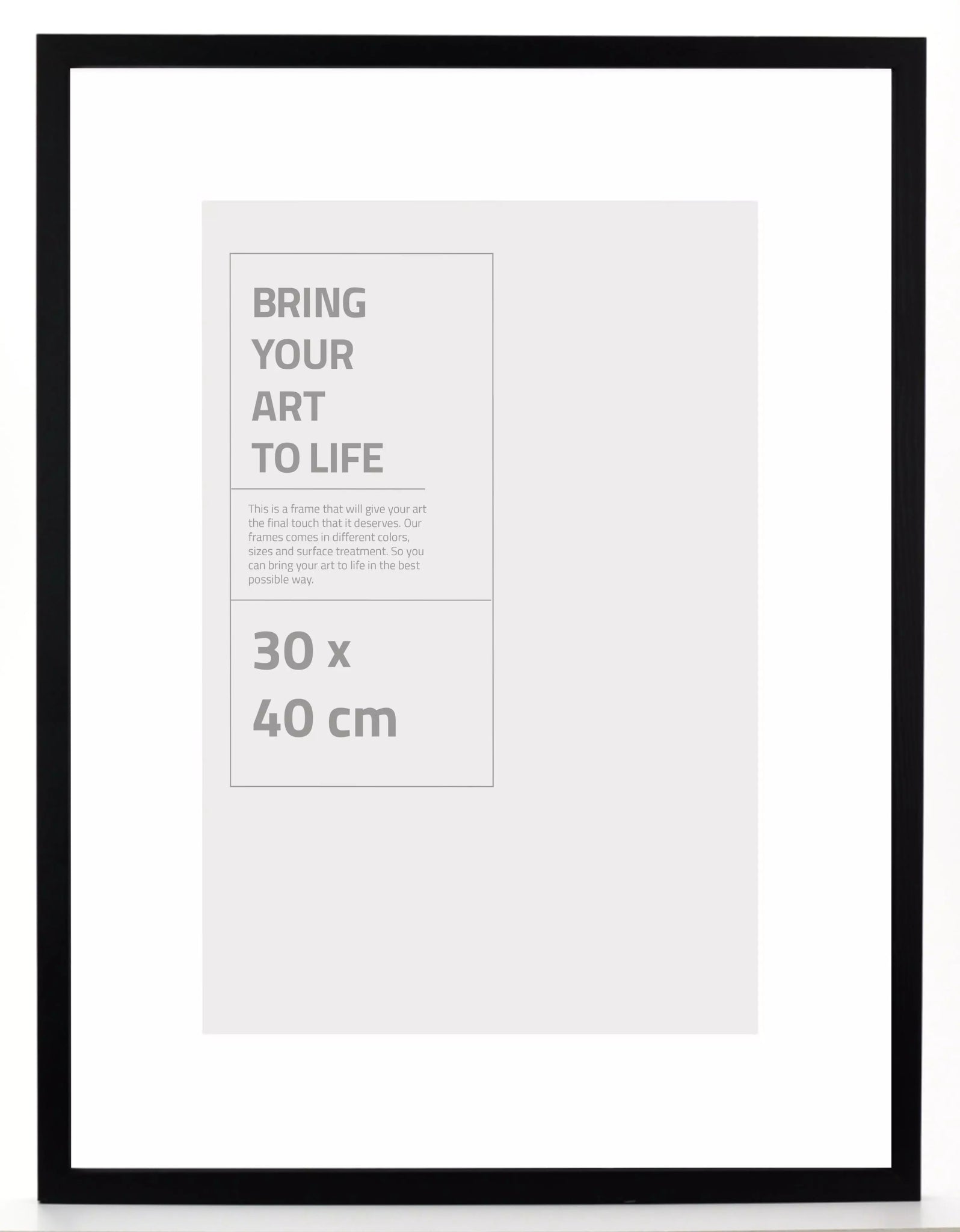 OSLO SVART med plexiglas 30x40 - Dekortorget