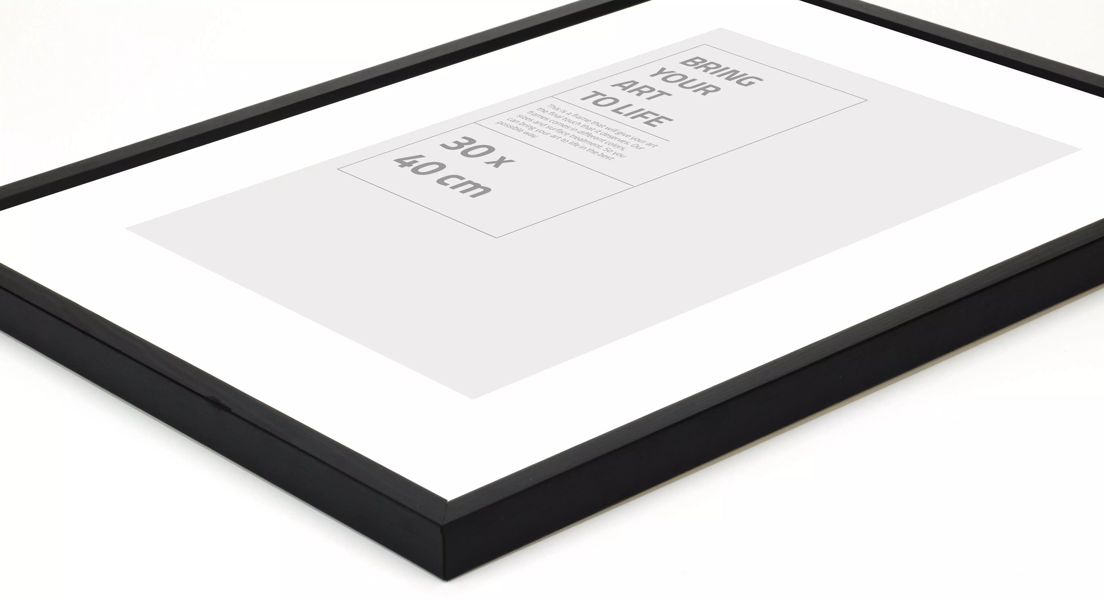 OSLO SVART med plexiglas 30x40