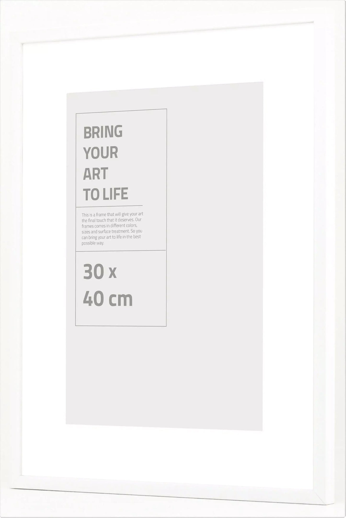 OSLO VIT med plexiglas 30x40 - Dekortorget