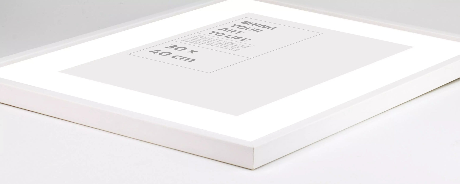 OSLO VIT med plexiglas 30x40 - Dekortorget