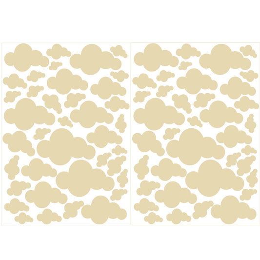 Väggdekor moln beige - olika storlekar - Dekortorget