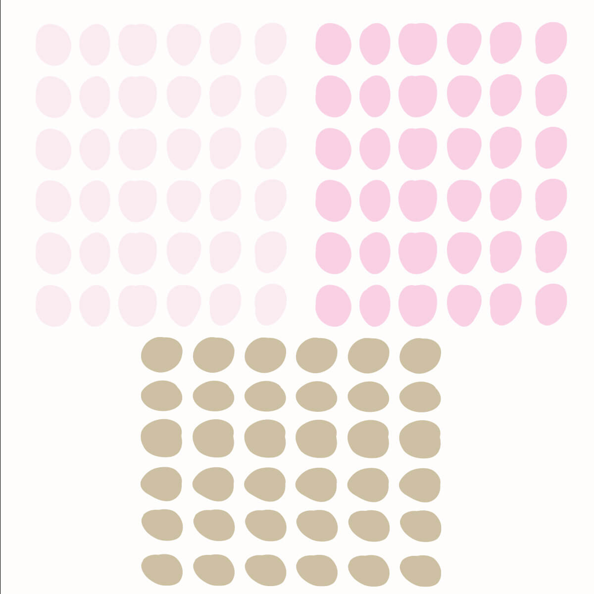 Väggdekor spots - Ljusrosa, rosa & beige